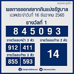หวยออกอะไร16/12/64
